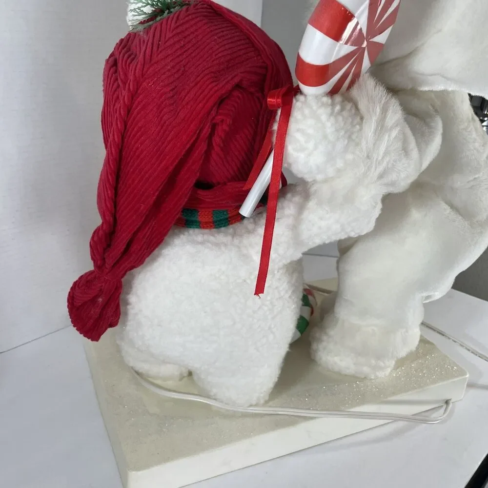 Santa’s Best Holiday Animation Girl And Bear With Candy Cane (1996)Tested/Works